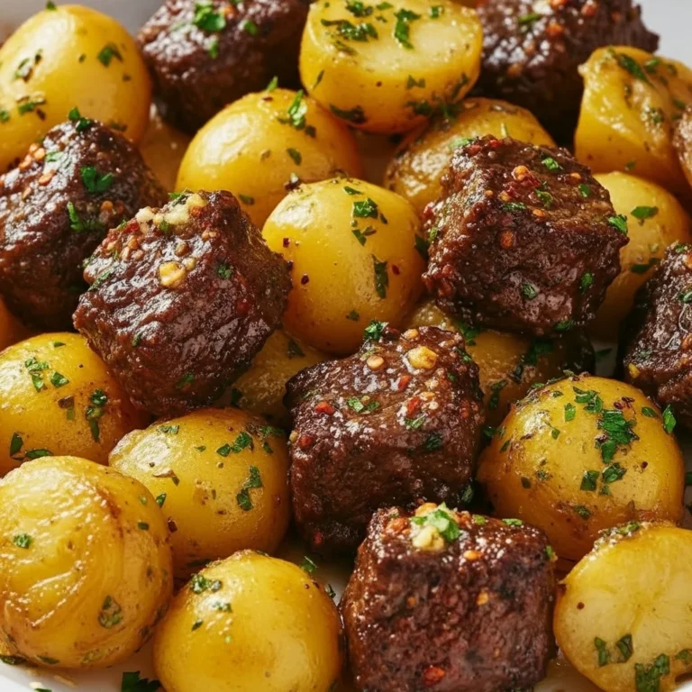 Garlic Butter Steak Bites & Potatoes 8 4